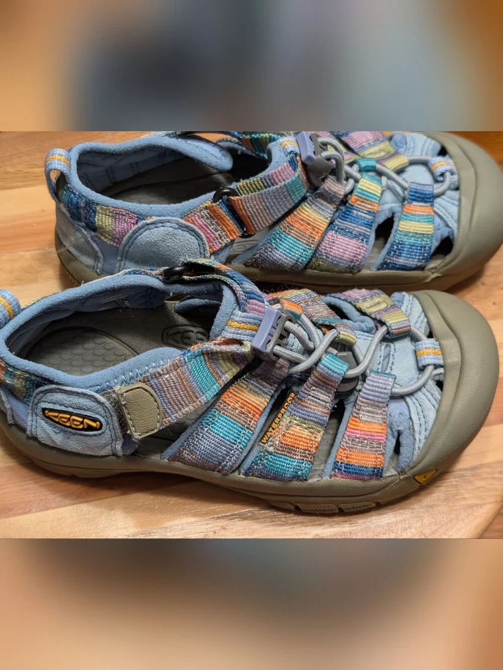KEEN KIDS NEWPORT H2 SPORT SANDALS RAINBOW TIE DYE YOUTH SIZE 13